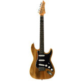 Electric Guitar with Gig Bag and Cable in Natural