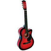 Acoustic Cutaway Guitar with Gig Bag and Accessories in Red
