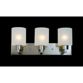 Cobalt 3 Light Vanity Light in Brushed Nickel