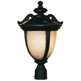 Winchester Outdoor Post Light in Black Gold