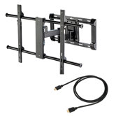 Articulating LCD Wall Mount for 37" to 65" Screens in Hi-Gloss Black