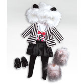 18" Doll - Panda Outfit / Shoes