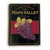 Napa Valley Wood Sign - 12" x 9"