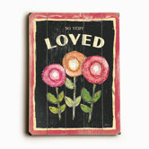 Three Flowers Wood Sign - 12" x 9"