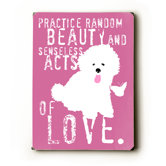 Practice Random Beauty Wood Sign - 12" x 9"