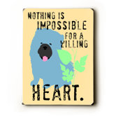 Willing Heart Wood Sign - 12" x 9"