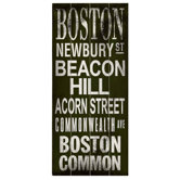 Boston Transit Beacon Hill Wood Sign
