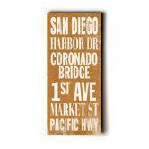 San Diego Transit Wood Sign