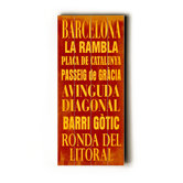 Barcelona Transit Wood Sign