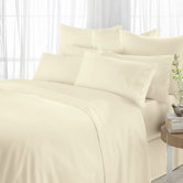 600 Thread Count Egyptian Blended Flat Sheet in Vanilla