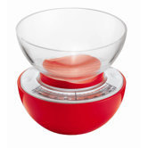 Mechanische Waage "In Sfera" in Rot/Transparent