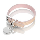 Natural LV Handmade Vegetable Leather Dog Collar