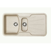 Korona 1.5 Bowl Inset Sink and Drainer in Island Sand