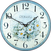 Wild Daisies Wall Clock