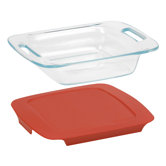 Easy Grab 8" Square Baking Dish with Plastic Cover