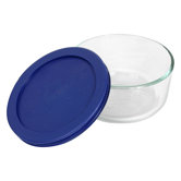 Storage 2-Cup Round Dish with Plastic Cover