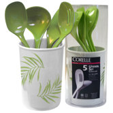 Coordinates 5 Piece Utensil Set with Bamboo Leaf Design