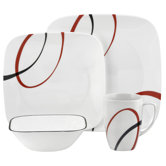 Fine Lines Square 16 Piece Dinnerware Set