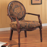 Traditional Occasional Fabric Arm Chair