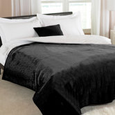 Plain Dyed  Luxury Blanket in Black