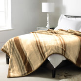Luxury Stripe Blanket in Natural