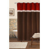 Terra Shower Curtain in Red / Chocolate
