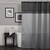 Geometrica Shower Curtain in Black / Silver