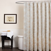 Circle Charm Shower Curtain in Beige