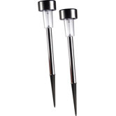 Ruff & Ready Stainless Steel Solar Yard Light Set