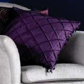 CL Home Plain Beaded Silk Polyester Cushion Cover