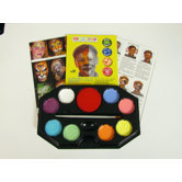 Pastel Rainbow 8 Color Face Paint Kit with Brush and Sponge