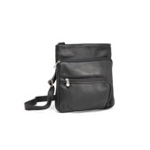 Three Zip Vertical Crossbody Bag