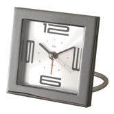 Diecast Square Travel Alarm Clock