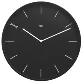 Modernist Steel Wall Clock Ten in Black