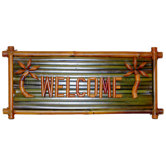 Small Bamboo Welcome Garden Sign
