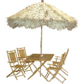 Bamboo 6 Piece Dining Set