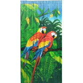 Double Parrot Scene Curtain