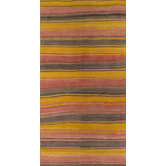 Kilim Multi-Colored Striped Rug