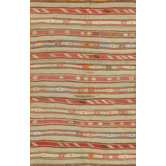 Kilim Brown Striped Rug