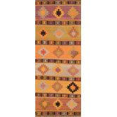 Kilim Multi-Colored Striped Rug