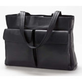 Vachetta Two Pocket Tote in Black
