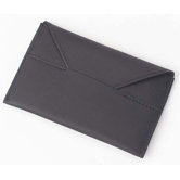 Bridle Leather Business Card Envelope in Black