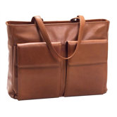 Laptop Tote with Removable Sleeve in Tan