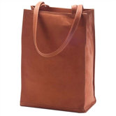 Vachetta Lunch Box Style Tote in Tan