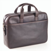 Tuscan Top Handle Briefcase in Caf&eacute;