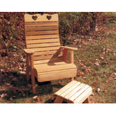 Cedar Furniture and Accessories Country Hearts Patio Adirondack Chair