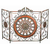 Loft 3 Panel Metal Fireplace Screen