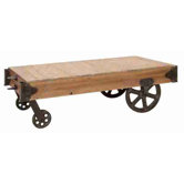 Loft Wood Utility Cart / Coffee Table