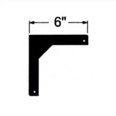 6" Non-Adjustable Screen Mounting Brackets (pair)