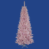 Flocked Pink Spruce 7.5' Artificial Christmas Tree with Clear Lights